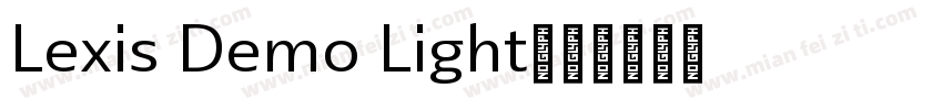Lexis Demo Light字体转换
